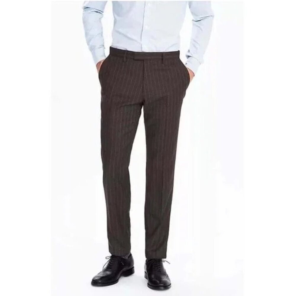 Banana Republic TAILORED WAIST TAPERED PANT 30x30 brown stripe